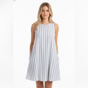 Loveriche size medium blue striped shirt dress